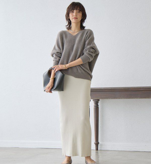  「【マイナス3kg/レビュー高評価☆】リブタイトスカート」|スカート|