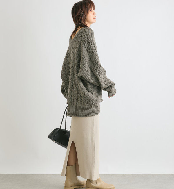  「【マイナス3kg/レビュー高評価☆】リブタイトスカート」|スカート|