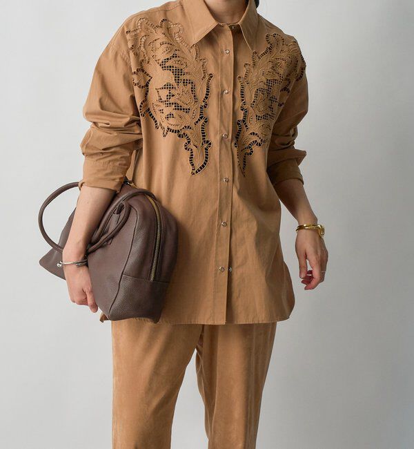  「【大人のこなれ感】カットワークオーバーシャツ」|シャツ・ブラウス|