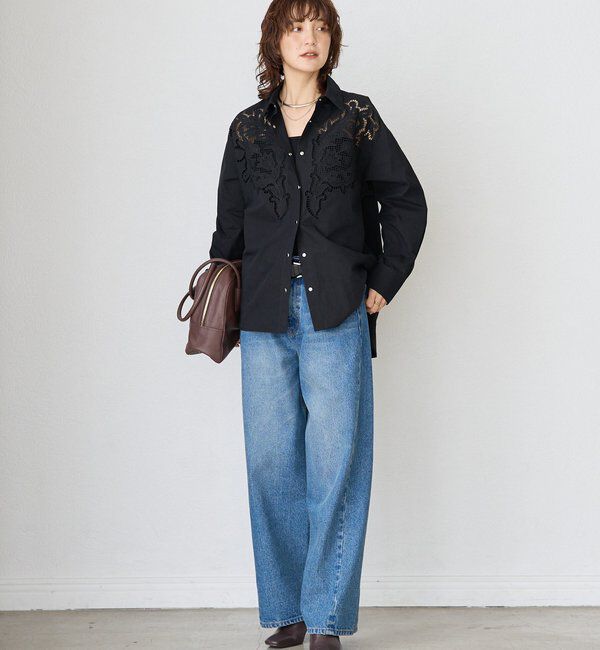  「【大人のこなれ感】カットワークオーバーシャツ」|シャツ・ブラウス|