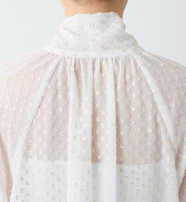  「【上品に華やぐ】フォイルドットボウタイブラウス」|シャツ・ブラウス|