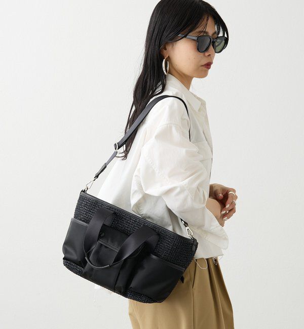  「ナイロンラフィア&times;クラウズナイロン コンビ2WAYトートバッグ」|トートバッグ|