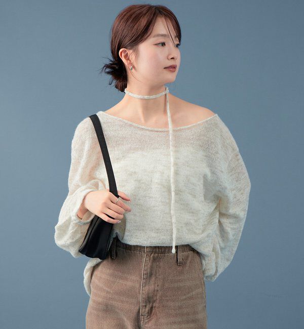  「MIXシアーボートニット」|ニット・セーター|