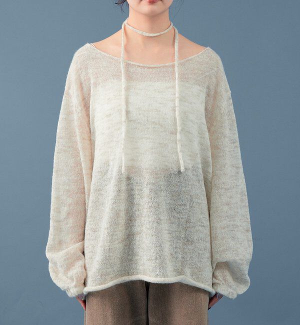  「MIXシアーボートニット」|ニット・セーター|