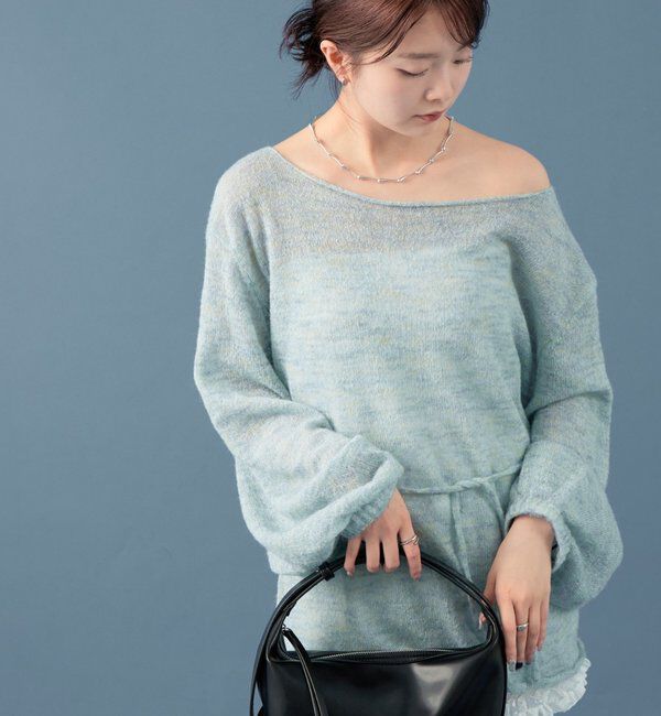  「MIXシアーボートニット」|ニット・セーター|