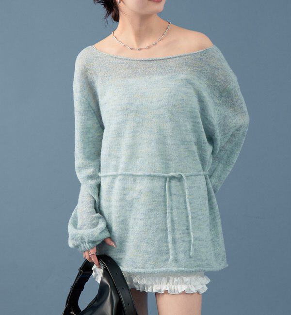  「MIXシアーボートニット」|ニット・セーター|