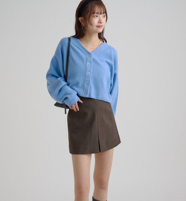  「Vボタンカーディガン」|カーディガン|