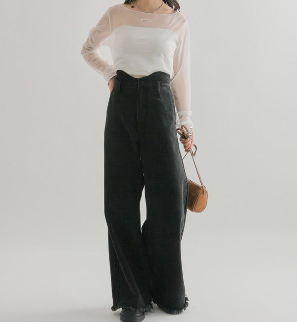  「シアースリットチュール トップス」|Tシャツ・カットソー|