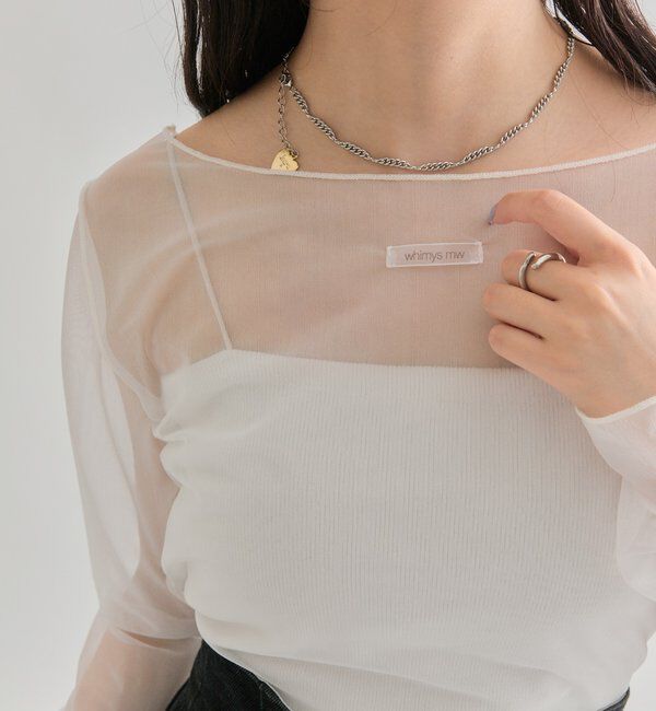  「シアースリットチュール トップス」|Tシャツ・カットソー|