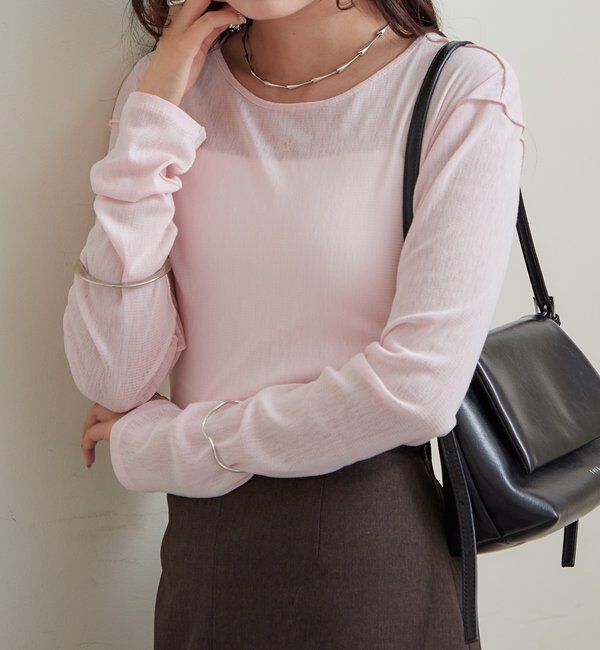  「プレート付きクルーシアーロンT」|Tシャツ・カットソー|