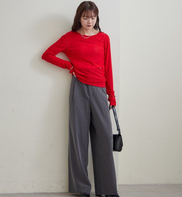  「プレート付きクルーシアーロンT」|Tシャツ・カットソー|