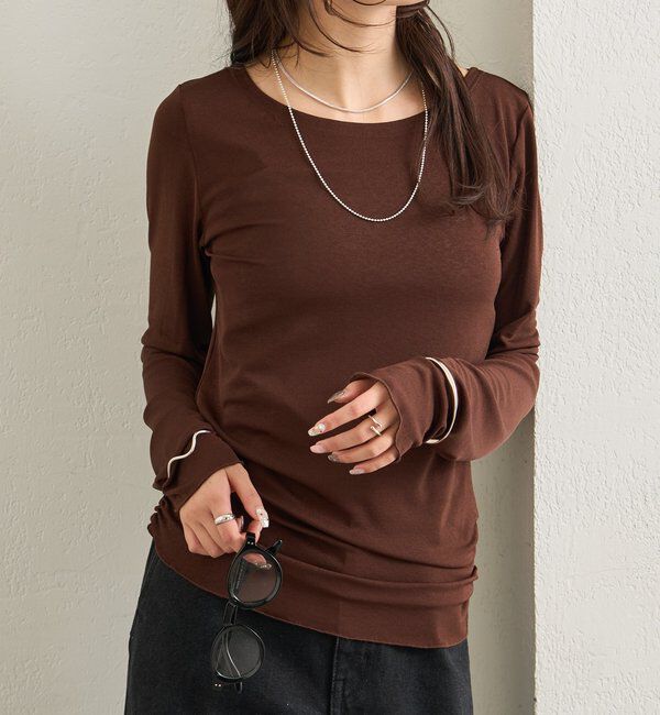  「裾ギャザーシアーロンＴ」|Tシャツ・カットソー|