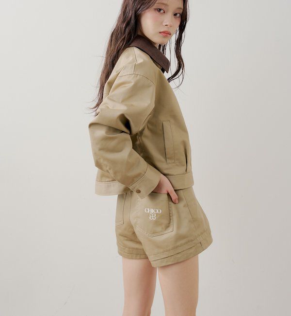  「【セットアップ対応】襟配色ジップジャケット」|その他|