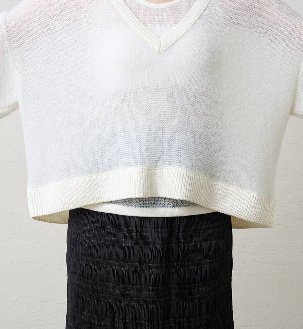  「レイヤードシアーニット」|ニット・セーター|