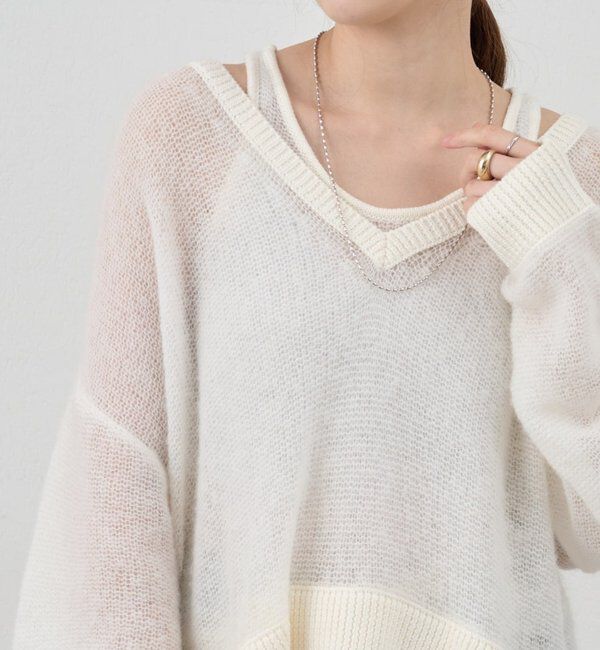  「レイヤードシアーニット」|ニット・セーター|