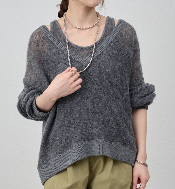  「レイヤードシアーニット」|ニット・セーター|