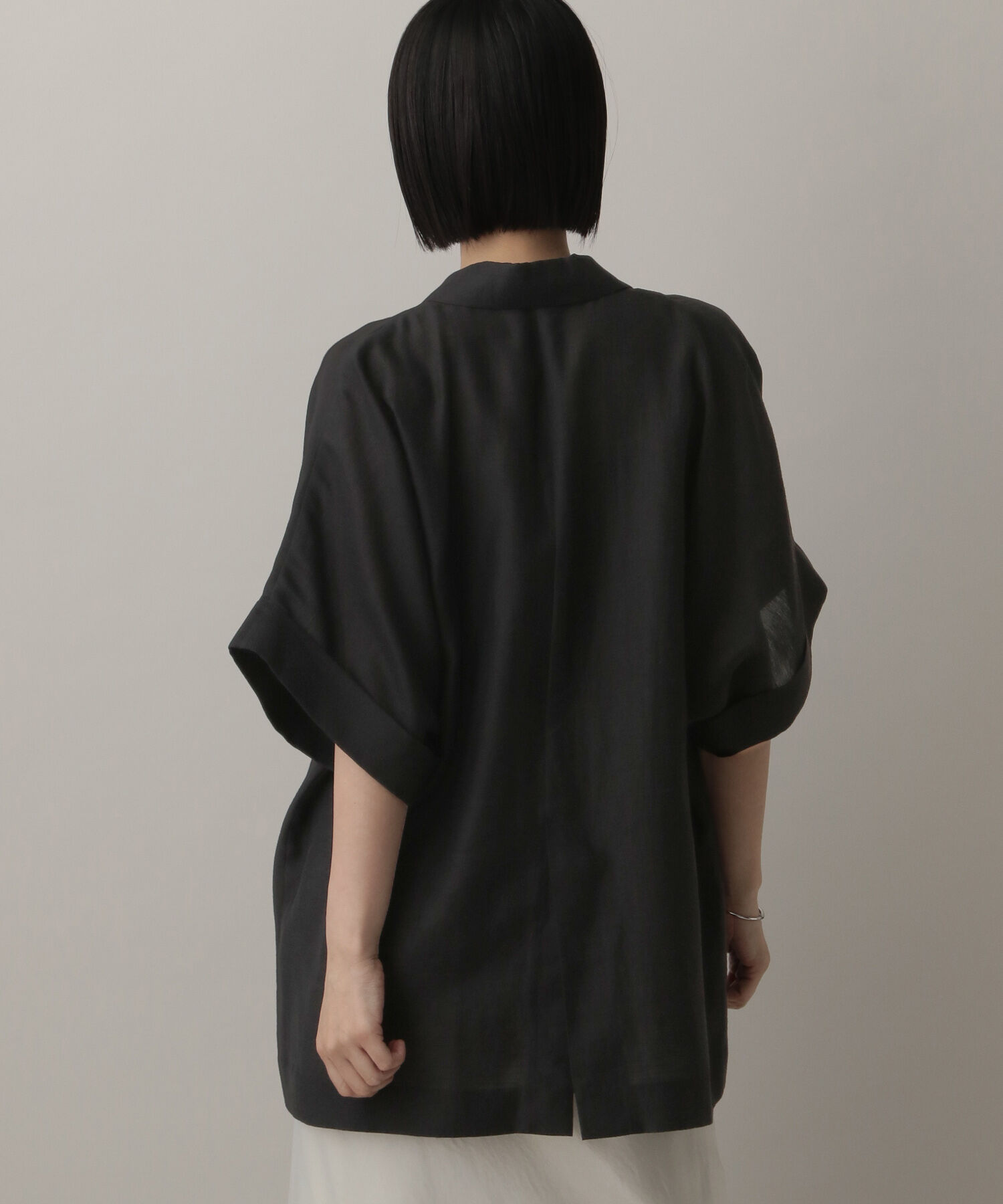 A part by 「アセテートリネン半袖ジャケット」|テーラードジャケット|