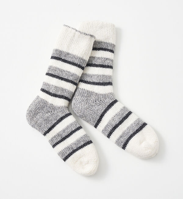 collex「【ecuvo】別注 ボーダーWソックス」|ソックス|