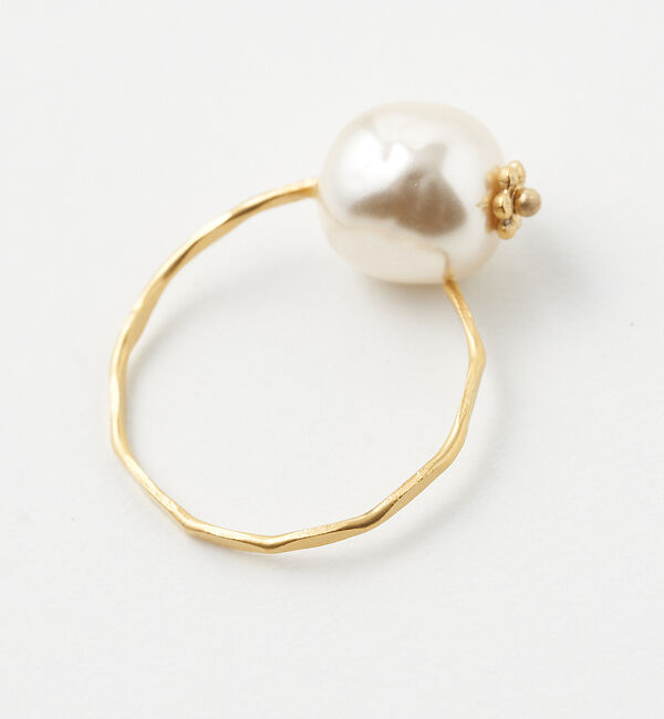 collex「【Ljud】 ガラスパールリングSNOW」|リング|