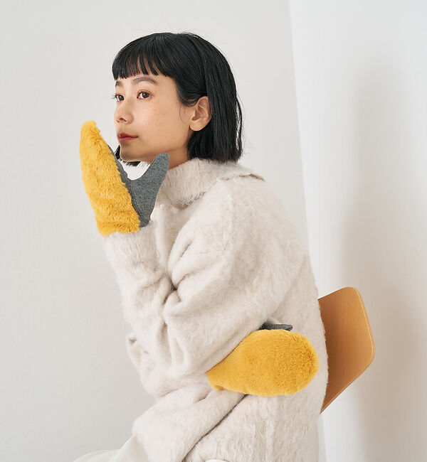 collex「【福田手袋】【タッチパネル対応】ファーミトングローブ」|手袋|マスタード