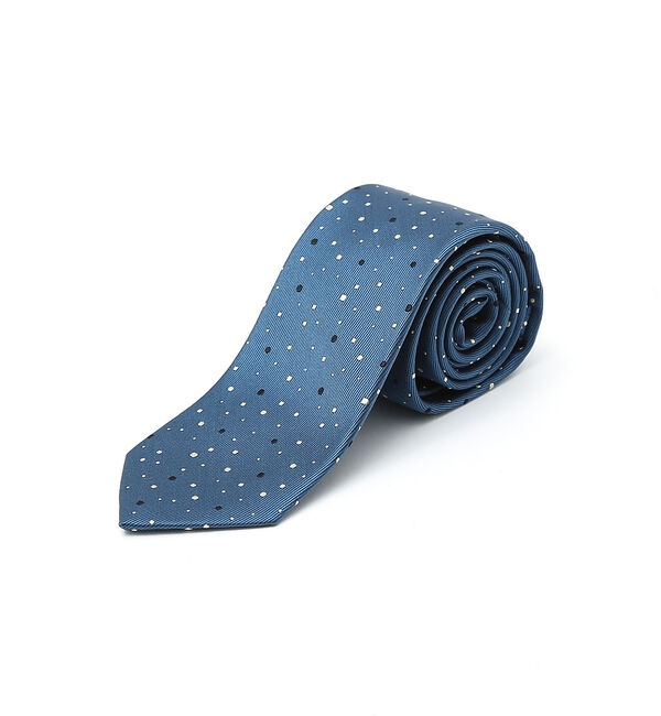 ABAHOUSE「【ドット柄】MADE IN JAPAN/シルクタイ/ネクタイ」|ネクタイ・蝶ネクタイ|ブルー