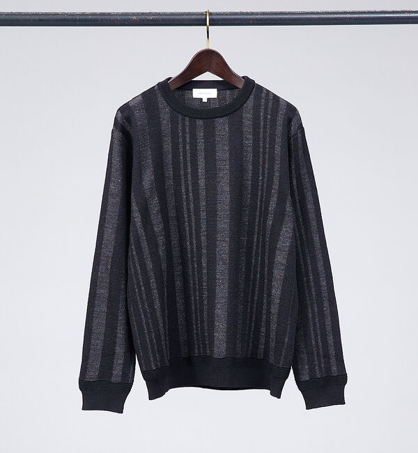 ABAHOUSE「【ウールブレンド】ランダムストライプ ニット」|ニット・セーター|