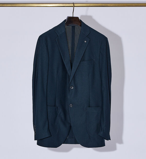 ABAHOUSE「【セットアップ対応】トリコット メッシュジャケット / サマージャケット」|テーラードジャケット|ダークネイビー