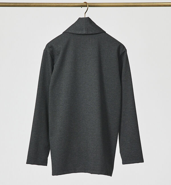 ABAHOUSE「【ボタンレス】千鳥柄フクレガジャガード　ショールカラー カーディガン」|カーディガン|