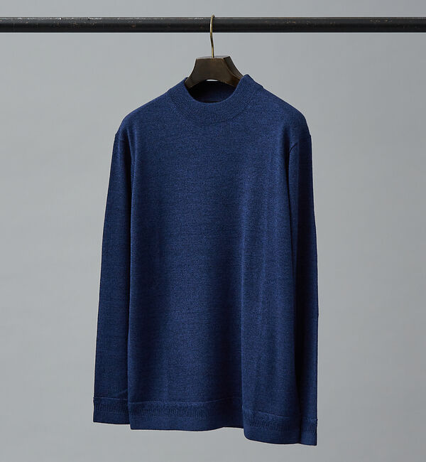 ABAHOUSE「【カシミアタッチ】Pure Merino ハイゲージモックネック ニット」|ニット・セーター|