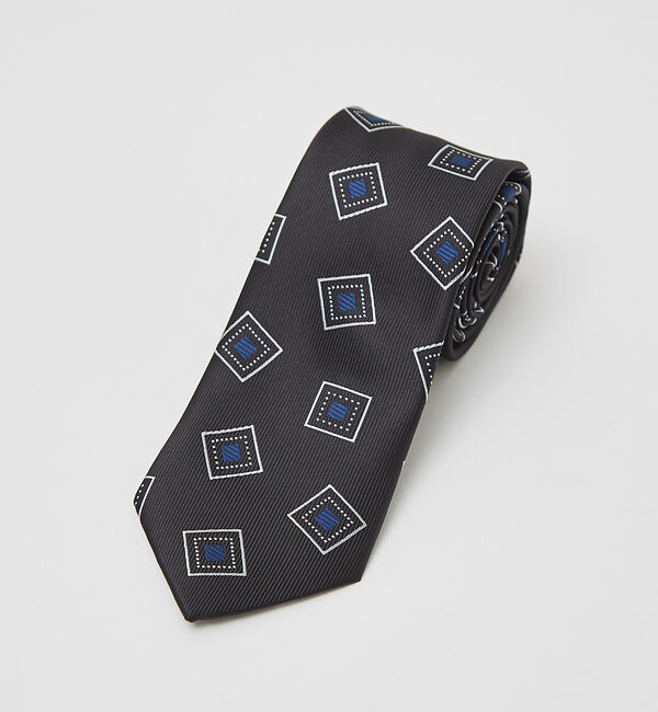 ABAHOUSE「【ウォッシャブル】小紋柄 ネクタイ」|ネクタイ・蝶ネクタイ|ブラック