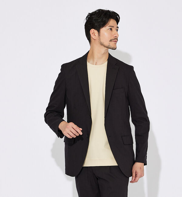 ABAHOUSE「【セットアップ対応/FLEX JACKET】スーパーストレッチ リネンブレンド」|テーラードジャケット|