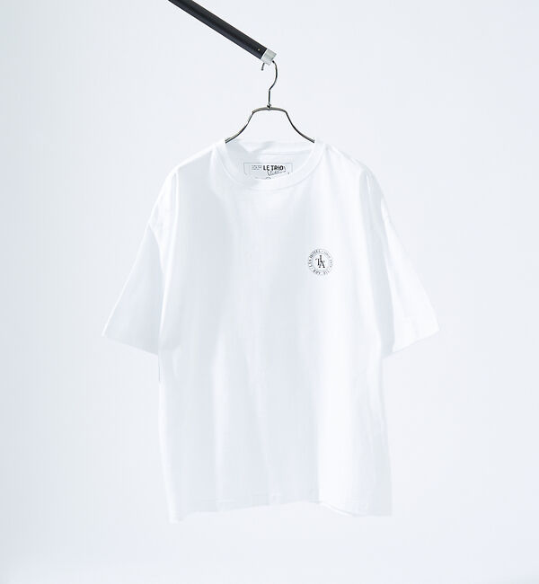ABAHOUSE「バックプリント グラフィック 半袖Tシャツ/オーバーサイズ/LE TRIO AB」|Tシャツ・カットソー|ホワイト