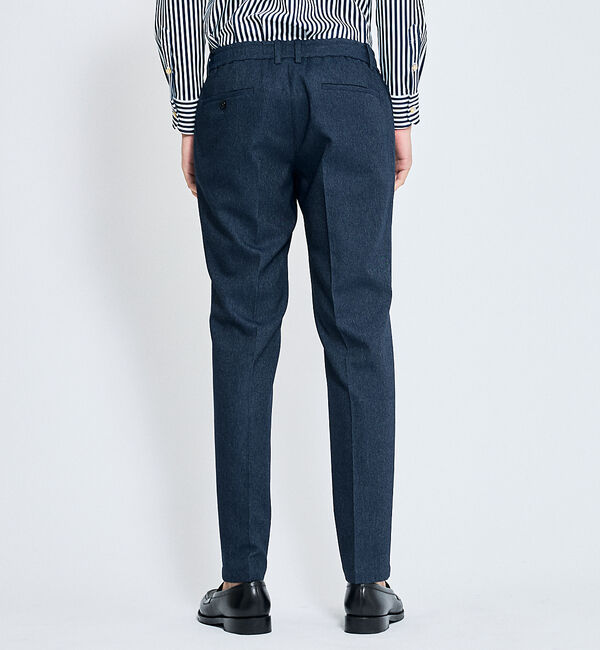 ABAHOUSE「【セットアップ対応】デニムライク ワンタック イージースラックス / 2WAYス」|スラックス|