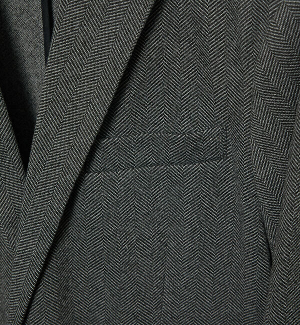 ABAHOUSE「【セットアップ対応】ヘリンボーン ジャガード ニットジャケット」|テーラードジャケット|