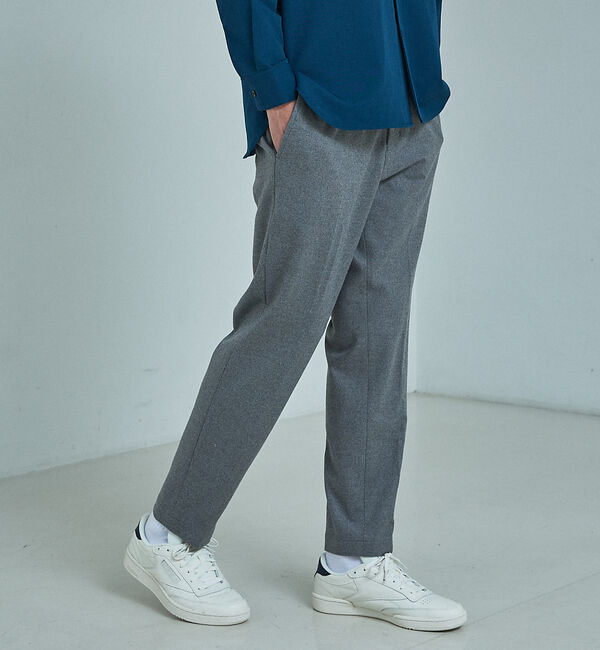 ABAHOUSE「【コスミカルウォーム】 ノータック イージースラックス / スリムシルエット」|その他|グレー