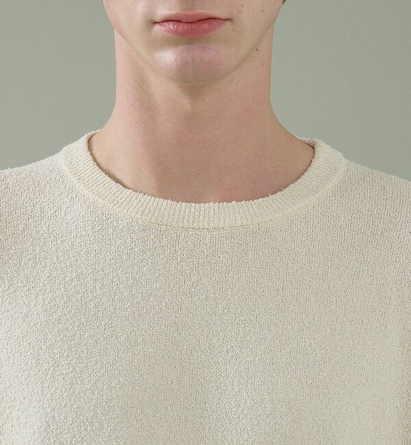 ABAHOUSE「コットンブークレー クルーネックニット」|ニット・セーター|