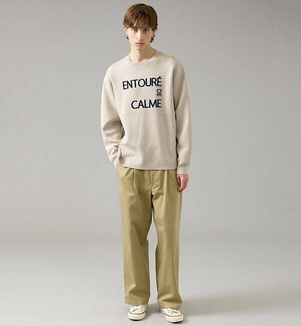 ABAHOUSE「【2026NEW】ジャガードロゴニット プルオーバー / オーバーサイズ / L」|ニット・セーター|