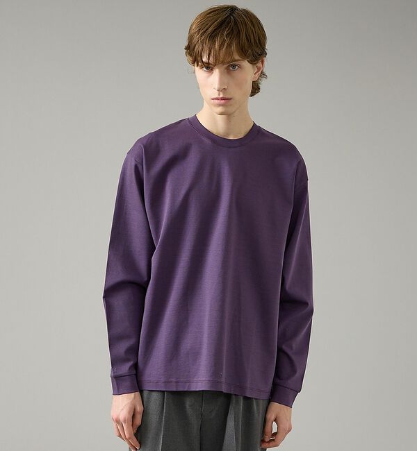 ABAHOUSE「コットンポンチ モダンフィット ボーダーロンT / オーバーサイズ」|Tシャツ・カットソー|ブラウン