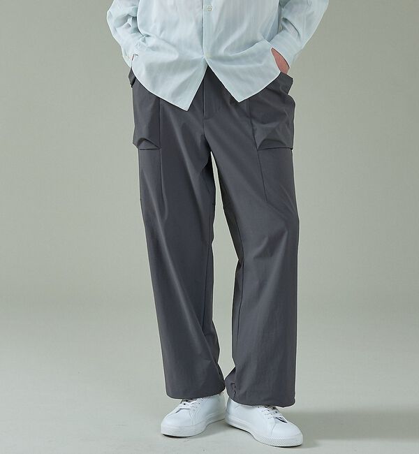 ABAHOUSE「【CORDURA】TUCK＆DARTS コーデュラナイロン パラシュートパンツ」|その他|チャコールグレー