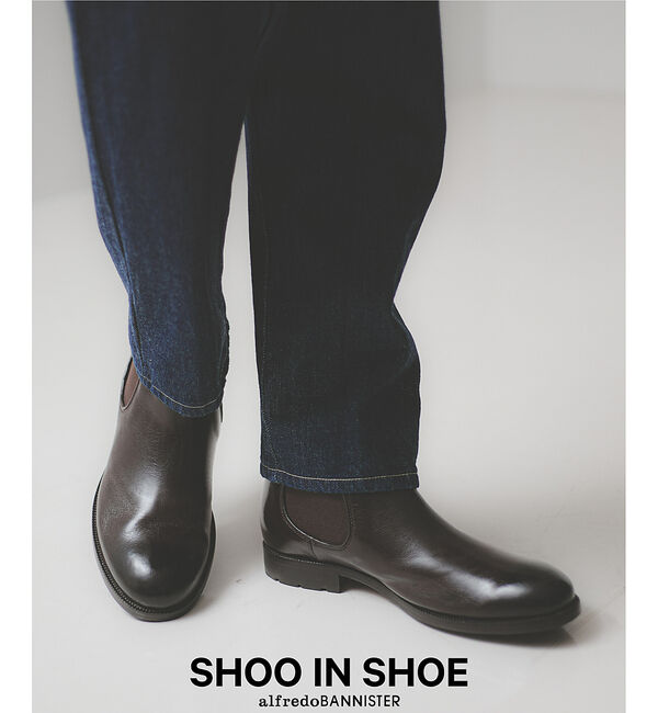 alfredoBANNISTER「【SHOO IN SHOE / 定番人気】サイドゴアブーツ / チェルシーブーツ」|ショートブーツ|ダークブラウン