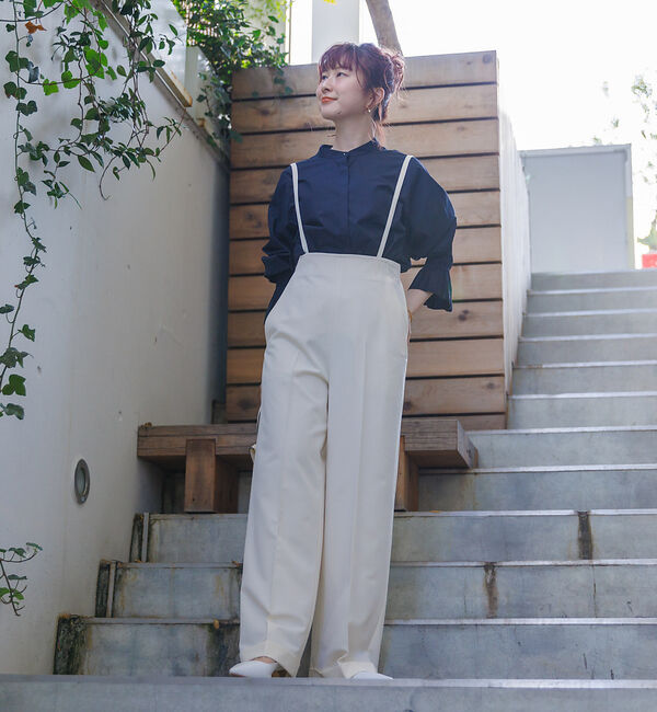 Rouge vif「ハイウエストサスペンダーワイドパンツ」|その他|