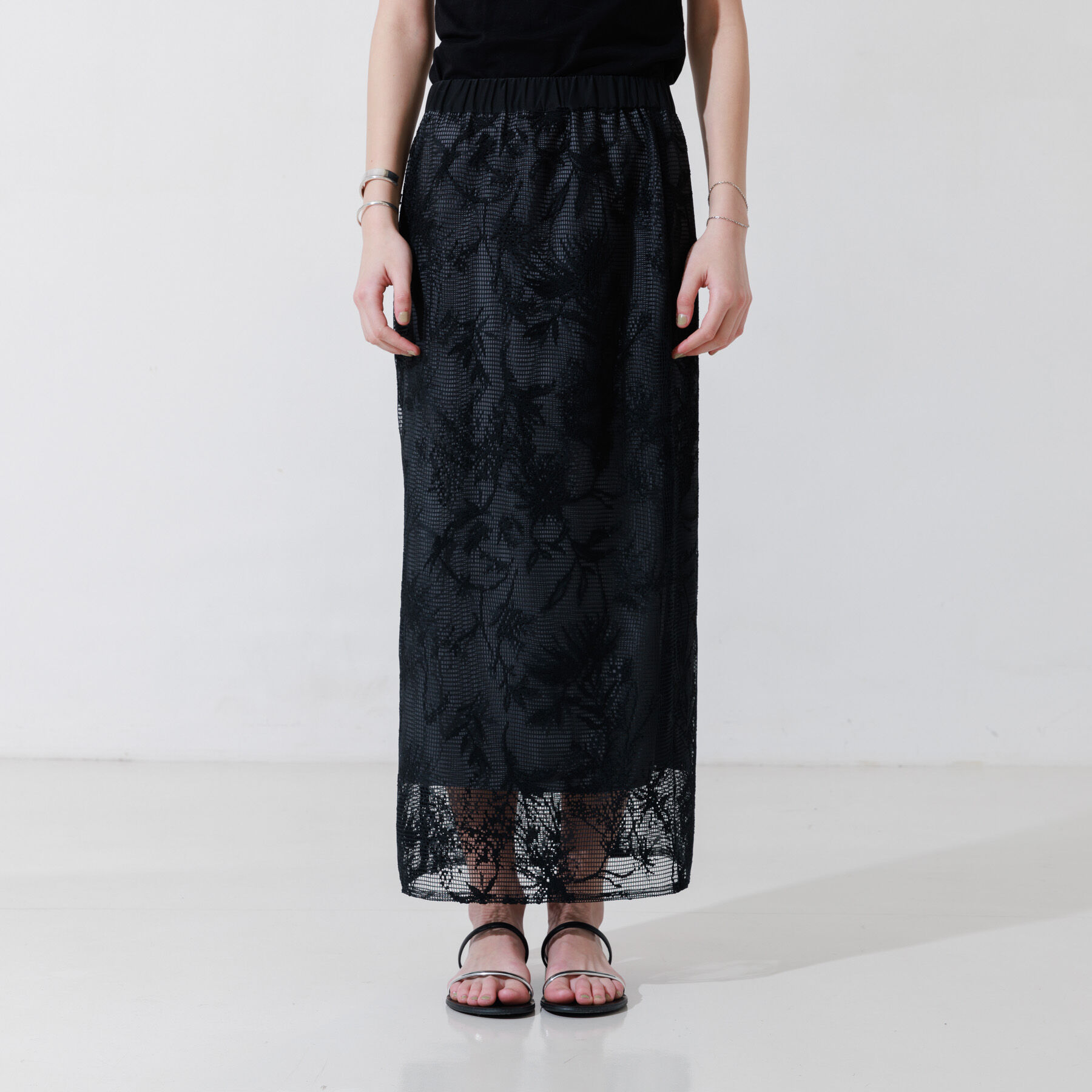 Rouge vif「【セットアップ対応】ボタニカルレースタイトスカート」|スカート|