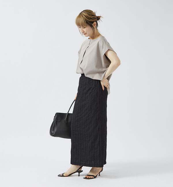 Rouge vif「カットジャガードタイトスリットスカート」|スカート|