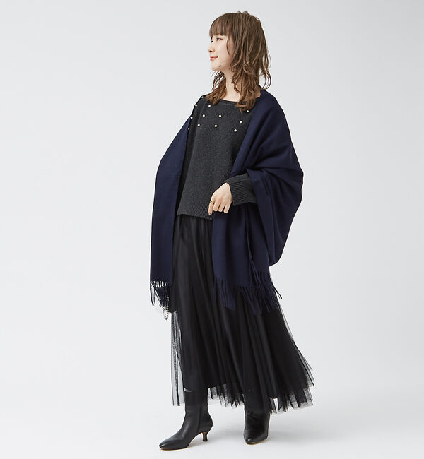 Rouge vif「カシミヤ大判無地ストール」|マフラー|