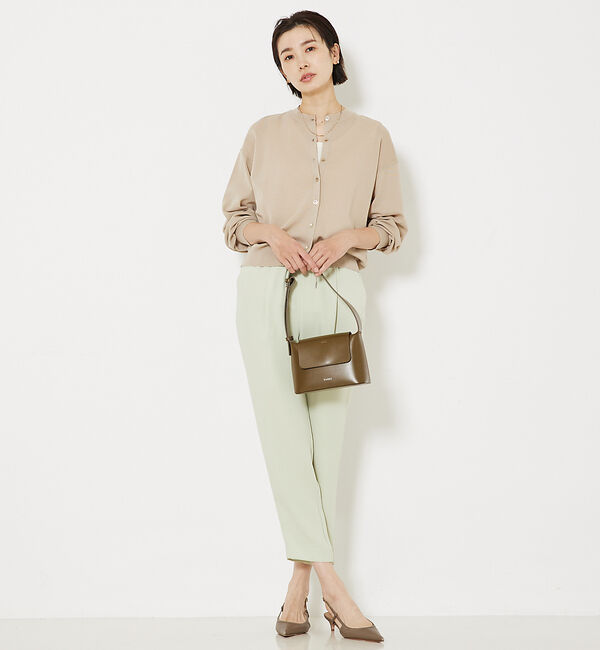 qualite「トルコサテンドロストパンツ」|スラックス|