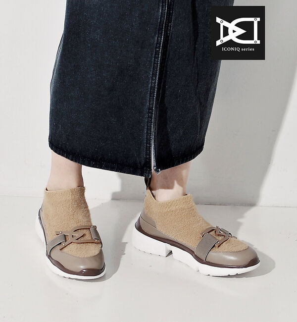 AU BANNISTER「【アイコニックシリーズ】ニットスニーカー」|スニーカー|グレージュ