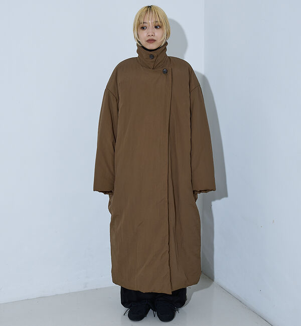 NOMINE「３WAYカラー中綿ロングコート」|ステンカラーコート|