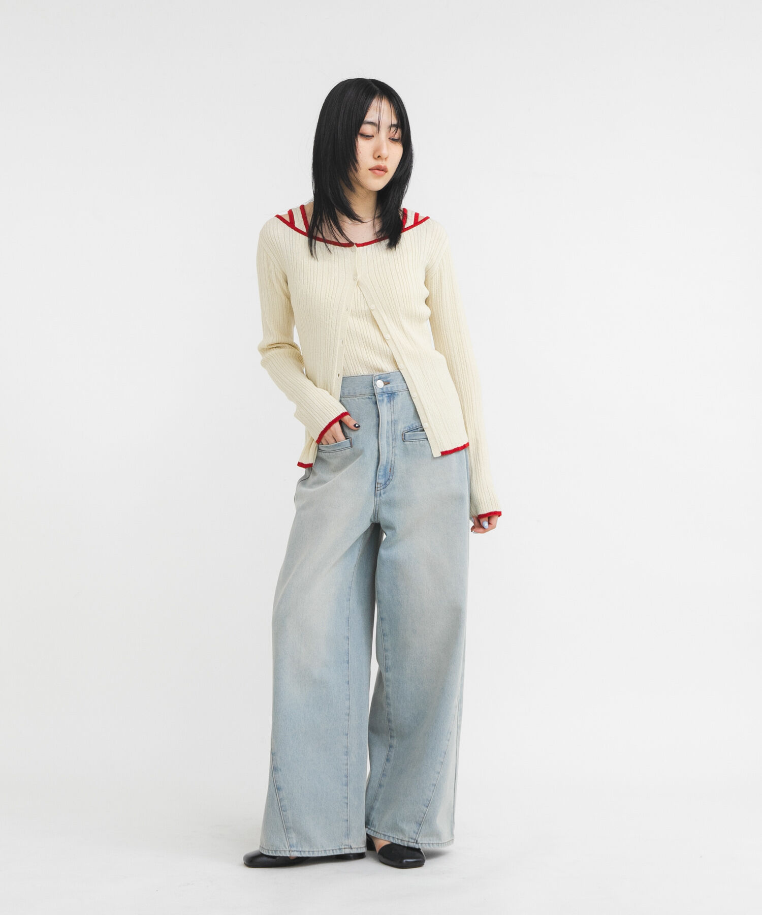  「2WAYタンクトップSETカーディガン」|ニット・セーター|