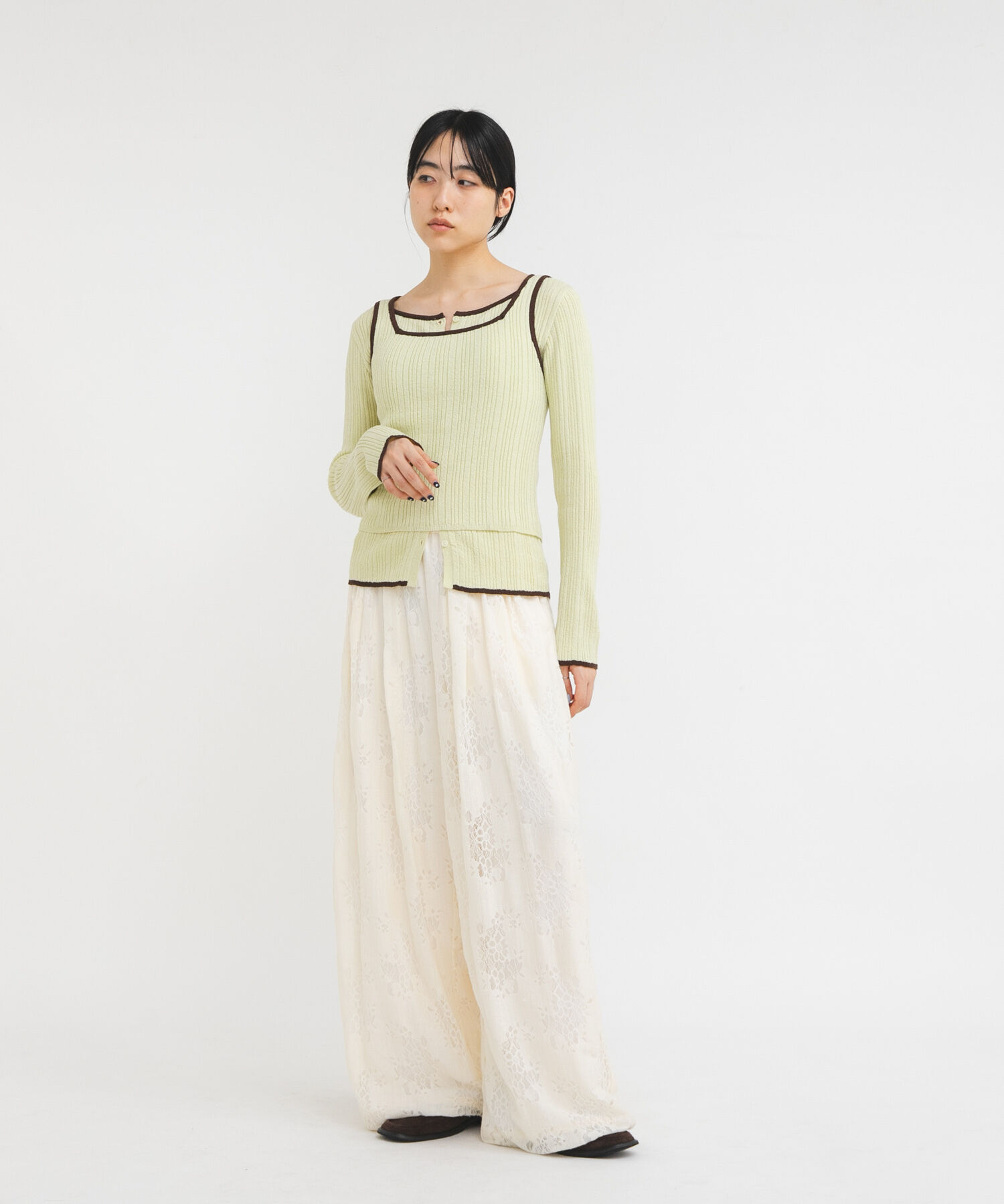  「2WAYタンクトップSETカーディガン」|ニット・セーター|