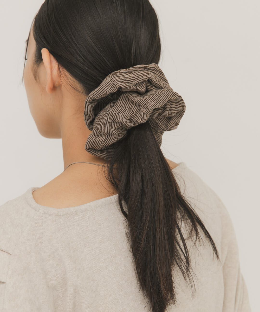  「ボーダーシュシュ」|ヘアゴム・シュシュ|